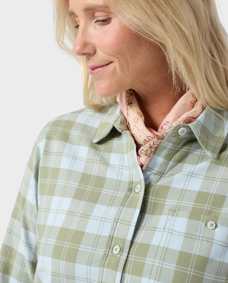 Women's Miter Stretch Lightweight Flannel Shirt - Image 14