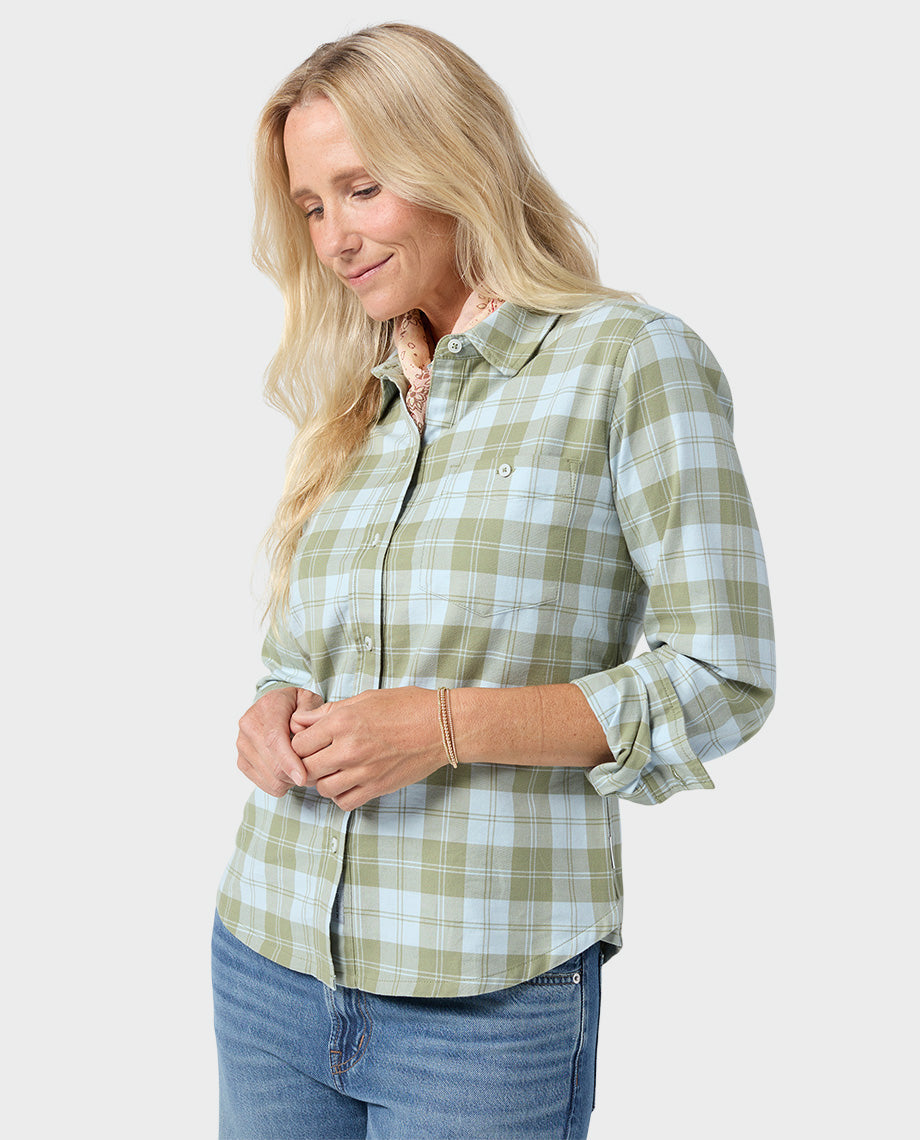 Women's Miter Stretch Lightweight Flannel Shirt - Image 16