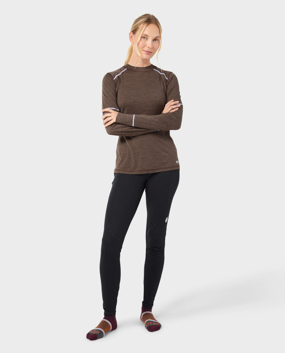 Women's Basis PeakWool Lightweight Crew LS - Image 3