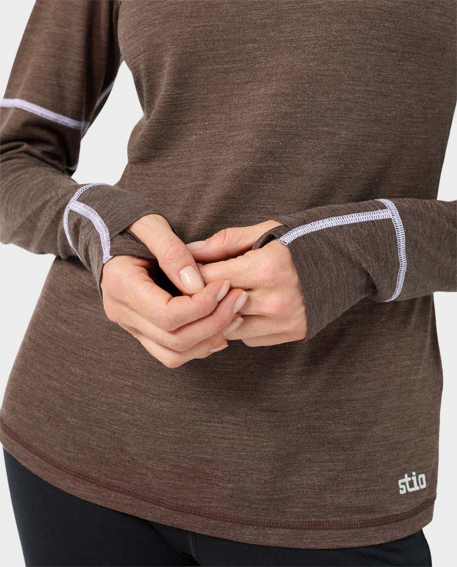 Women's Basis PeakWool Lightweight Crew LS - Image 8