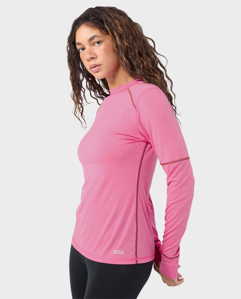 Women's Basis PeakWool Lightweight Crew LS - Image 12