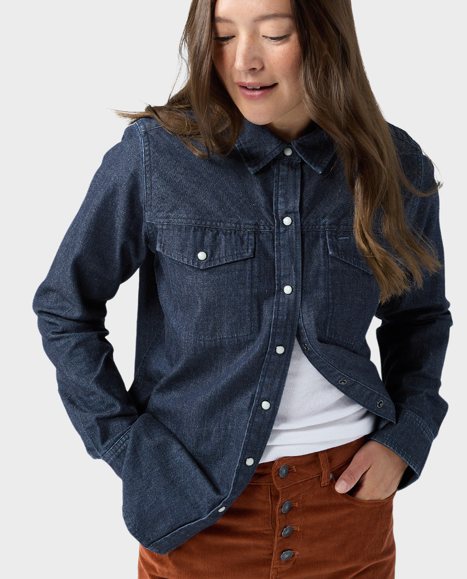 Women's Slipstone Japanese Denim Shirt - Image 15