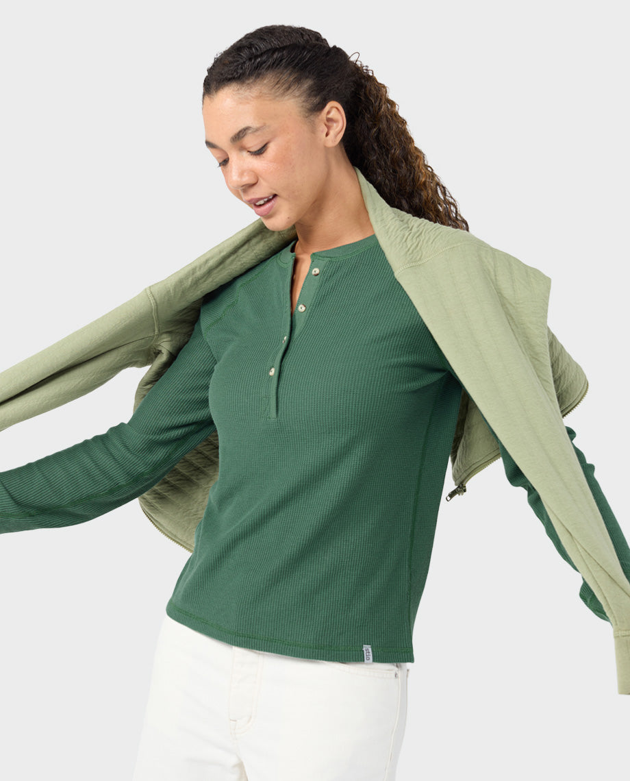 Women's Wister Waffle Henley - Image 11