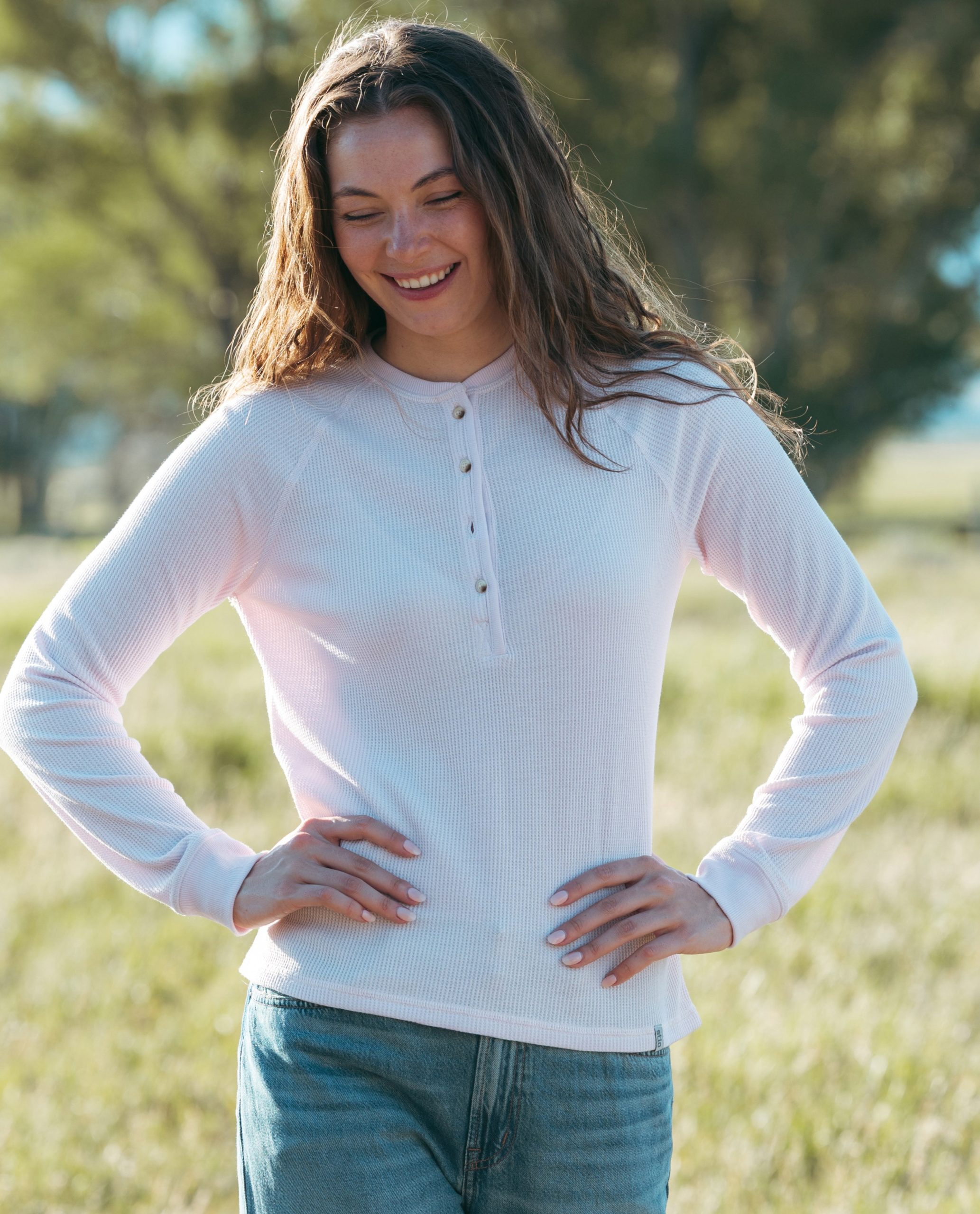 Women's Wister Waffle Henley - Image 4