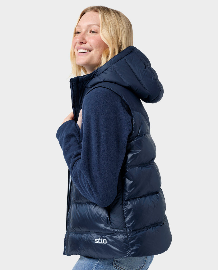 Women's Hometown Down Hooded Vest - Image 11