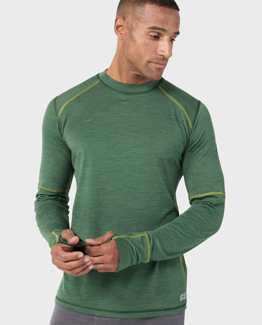 Men's Basis PeakWool Lightweight Crew LS - Image 13
