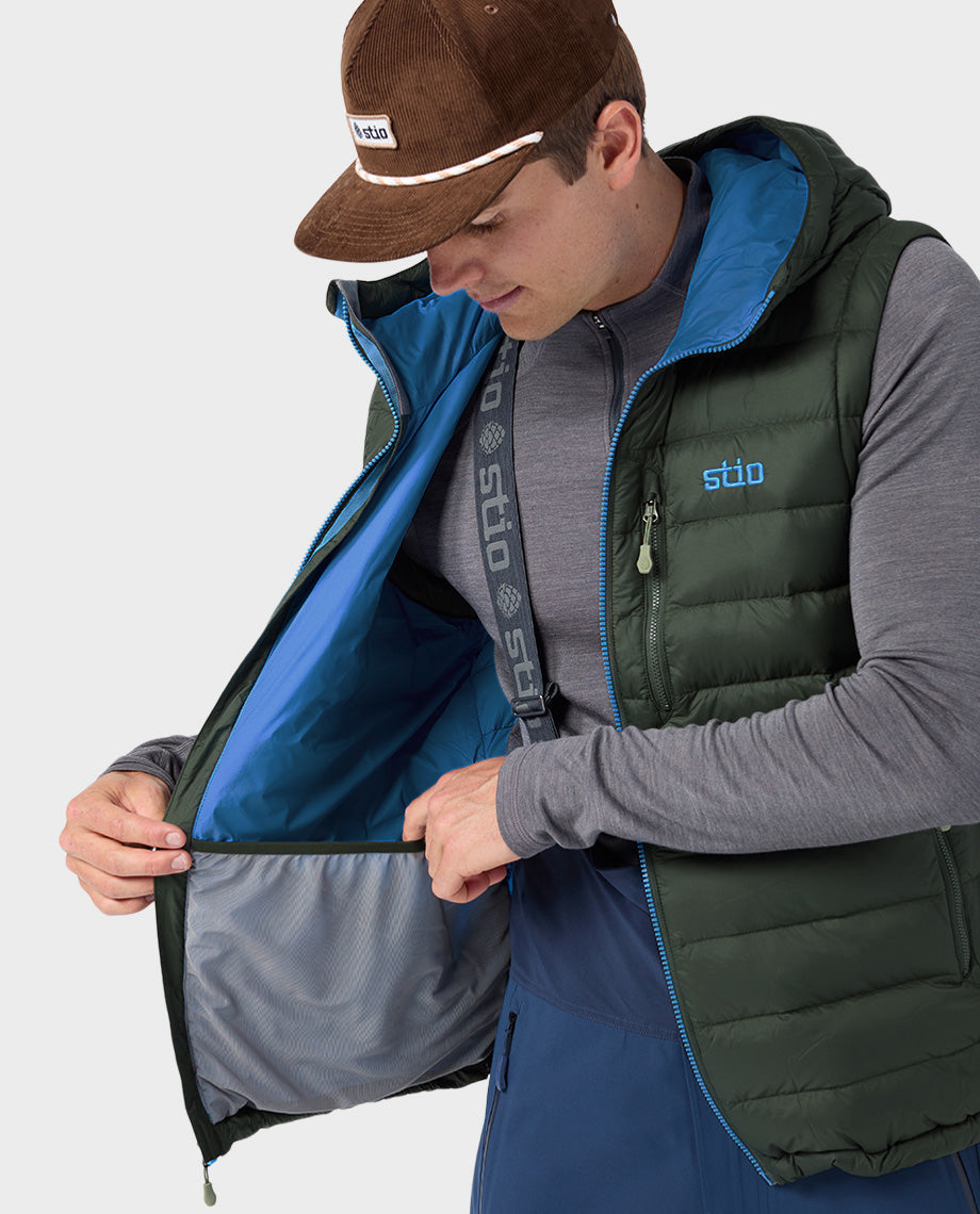 Men's Hometown Down Hooded Vest - Image 7