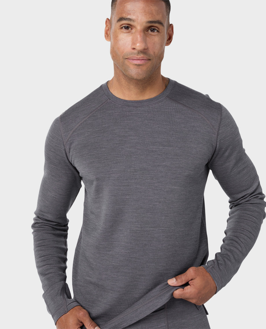 Men's Basis PeakWool Midweight Crew LS - Image 3