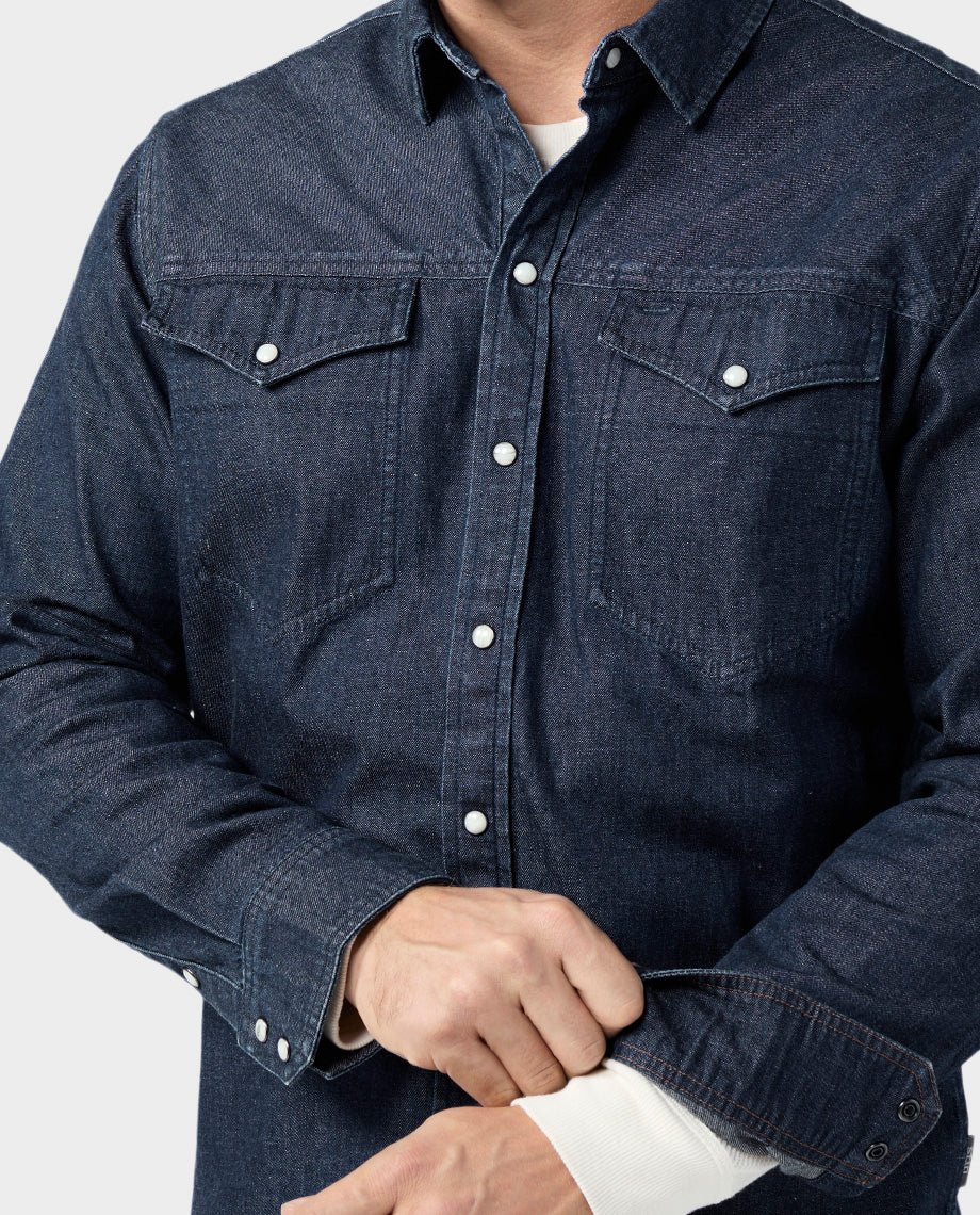 Men's Slipstone Japanese Denim Shirt - Image 12