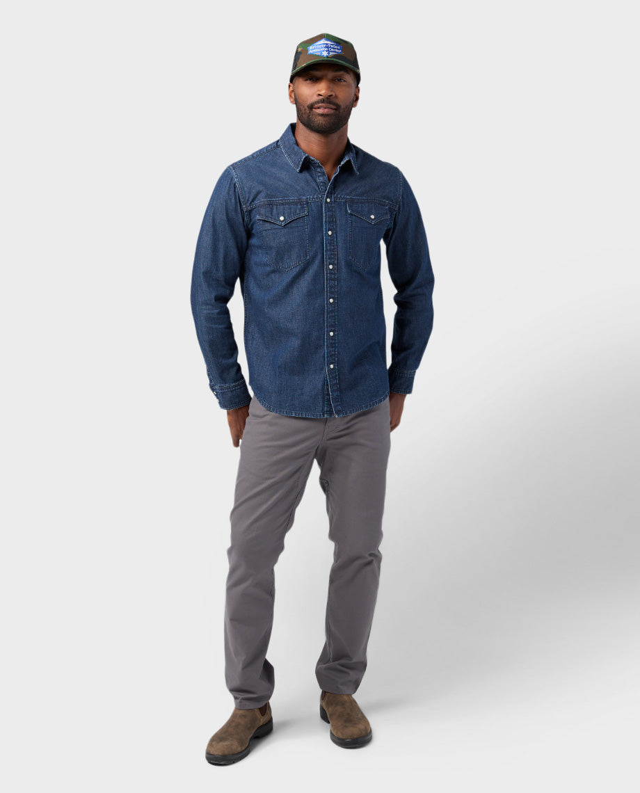 Men's Slipstone Japanese Denim Shirt - Image 3