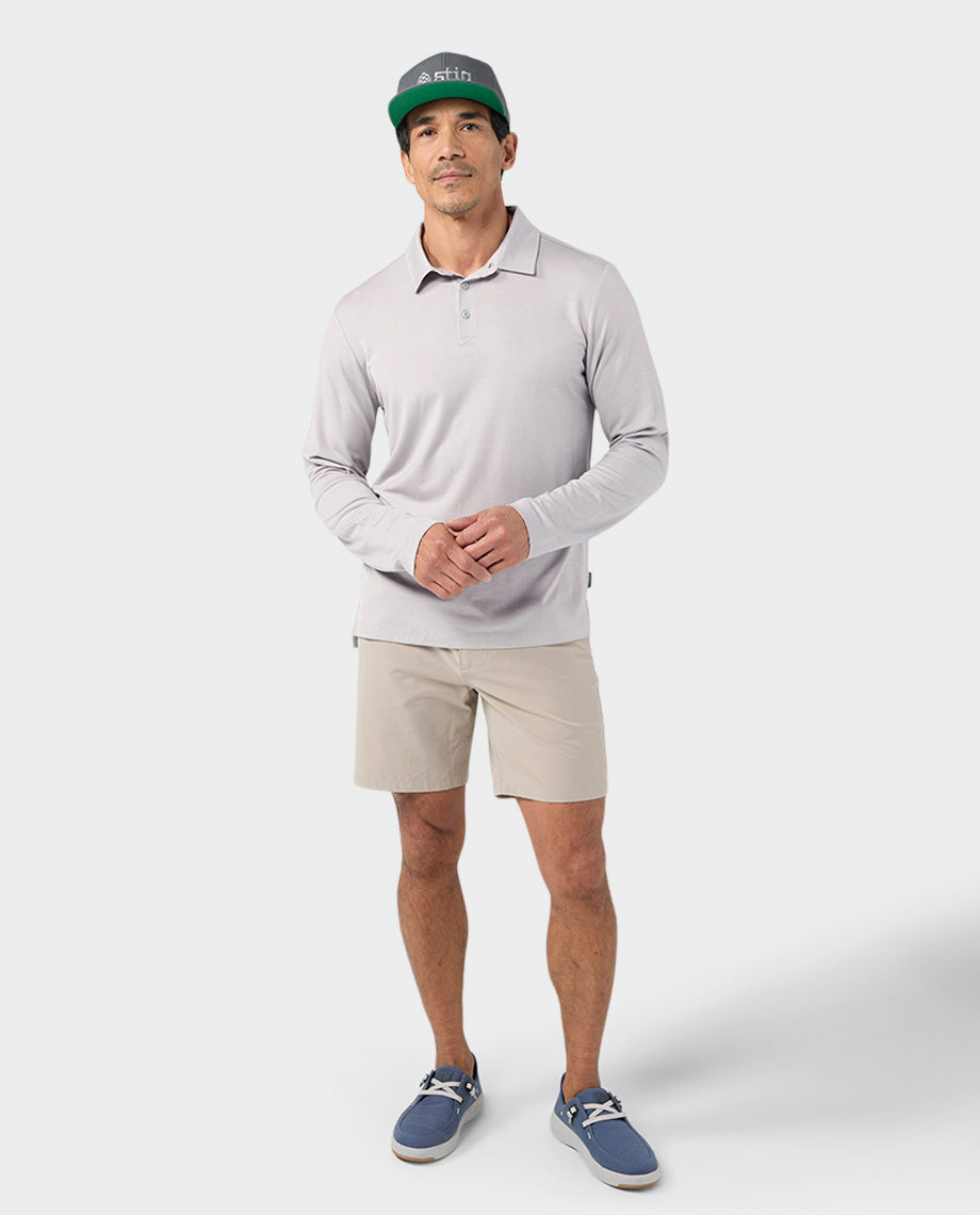 Men's Alpin Lightweight Merino Polo LS - Image 3
