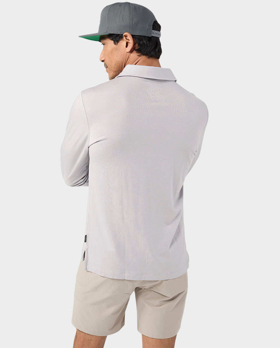 Men's Alpin Lightweight Merino Polo LS - Image 4