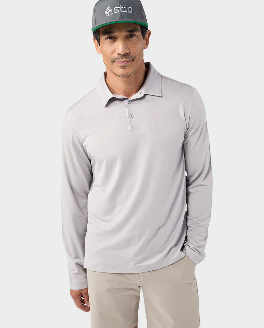 Men's Alpin Lightweight Merino Polo LS - Image 5
